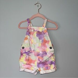 Levi's Purple and Pink Tie-Dye Overalls